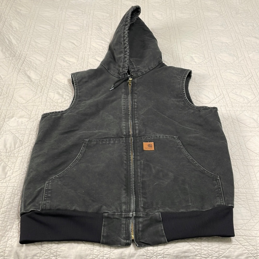 Carhartt Men’s Quilt Lined Hooded Vest Size Large